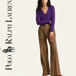 Ralph Lauren Sport Women’s 100% Cotton Cable Knit Deep Purple Sweater Jumper L